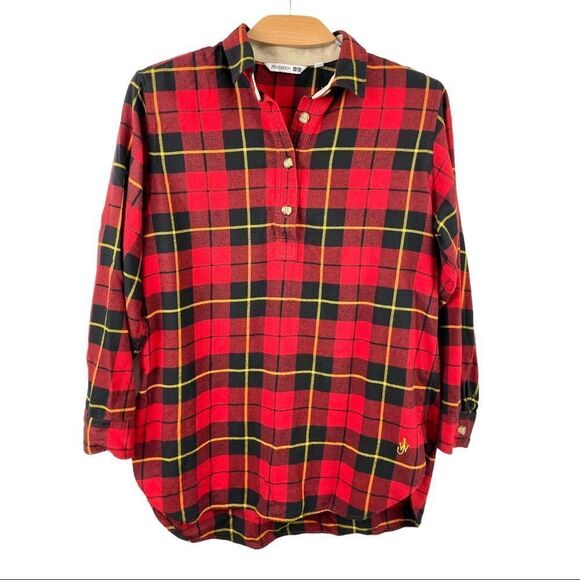 𝅺JW Anderson x Uniqlo Red Plaid Tunic Shirt Size XS - Picture 2 of 7
